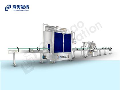 自動16頭醫(yī)用鹽水防腐灌裝、旋蓋生產(chǎn)線